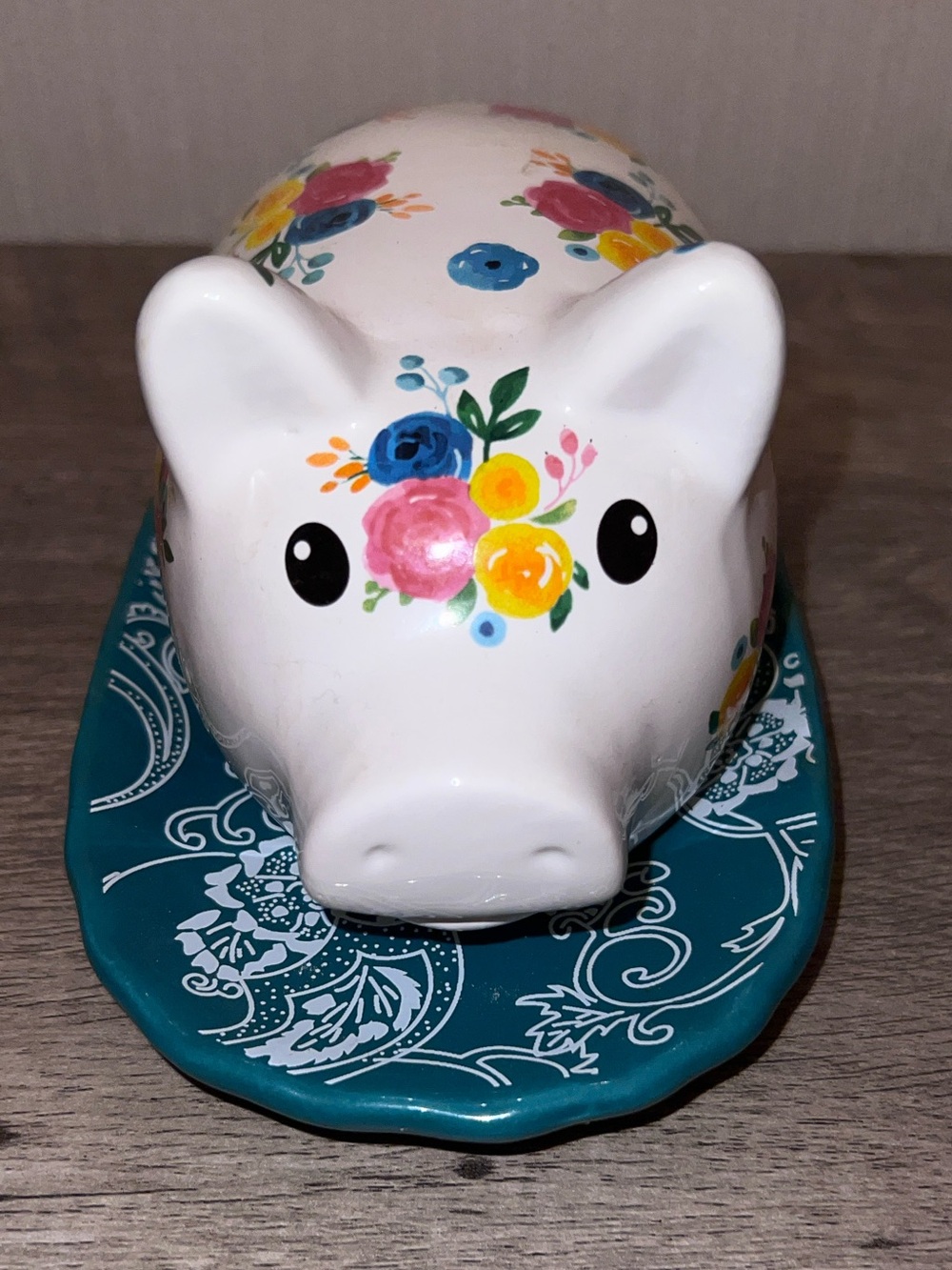 Floral Pig Butter Dish